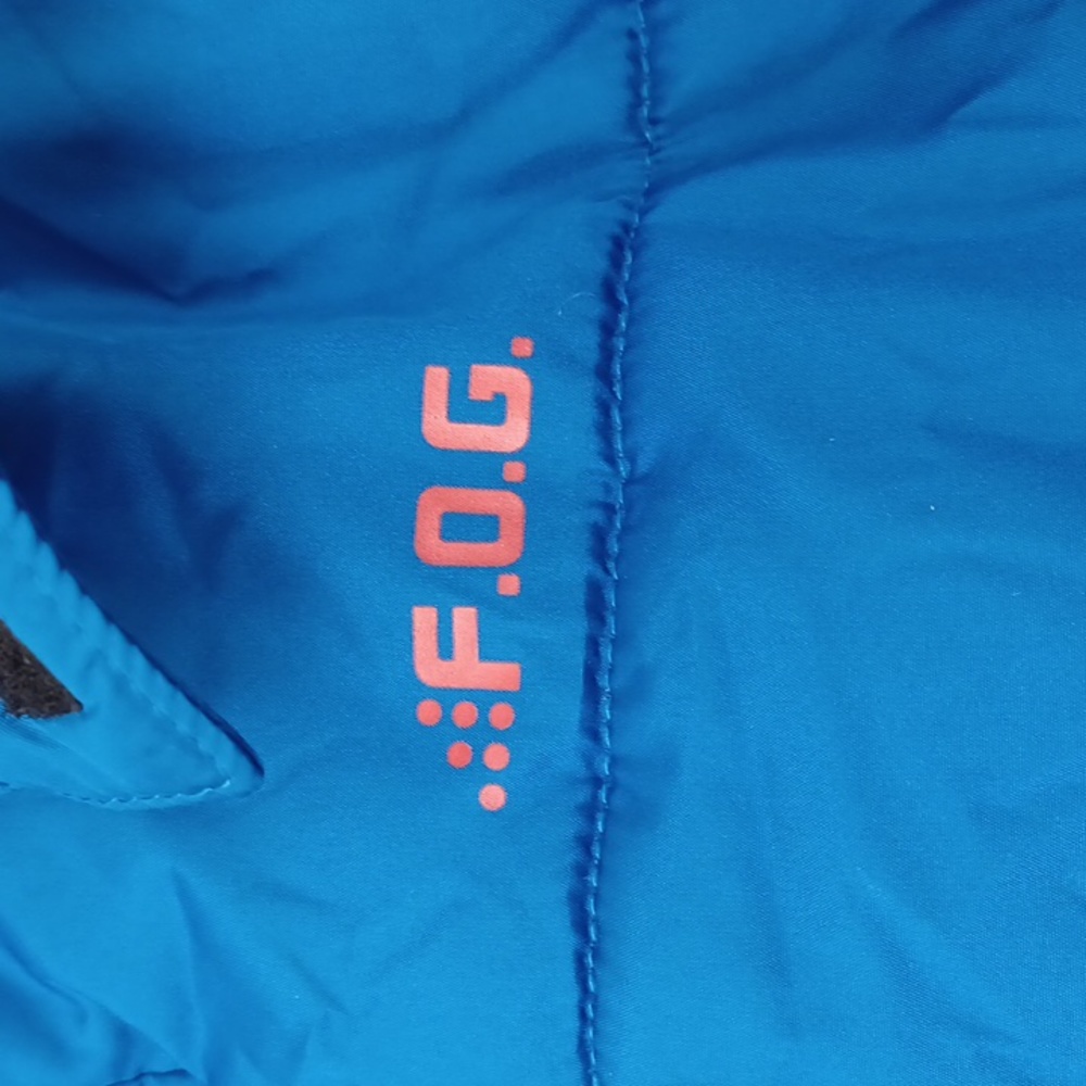 F.O.G. by London Fog Hooded Winter Coat Youth 14-16 Blue,Red, White EUC - Picture 4 of 13